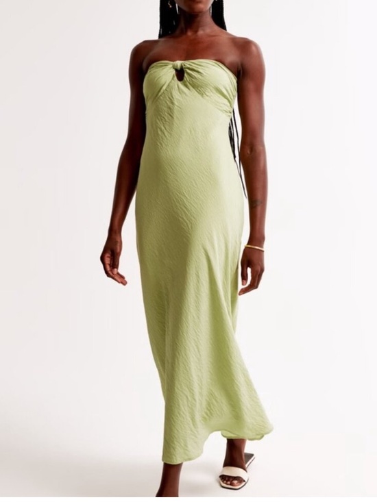 Abercrombie & Fitch Dresses & Skirts - Abercrombie & Fitch Strapless Twist-Front Maxi Dress - Sage Green
